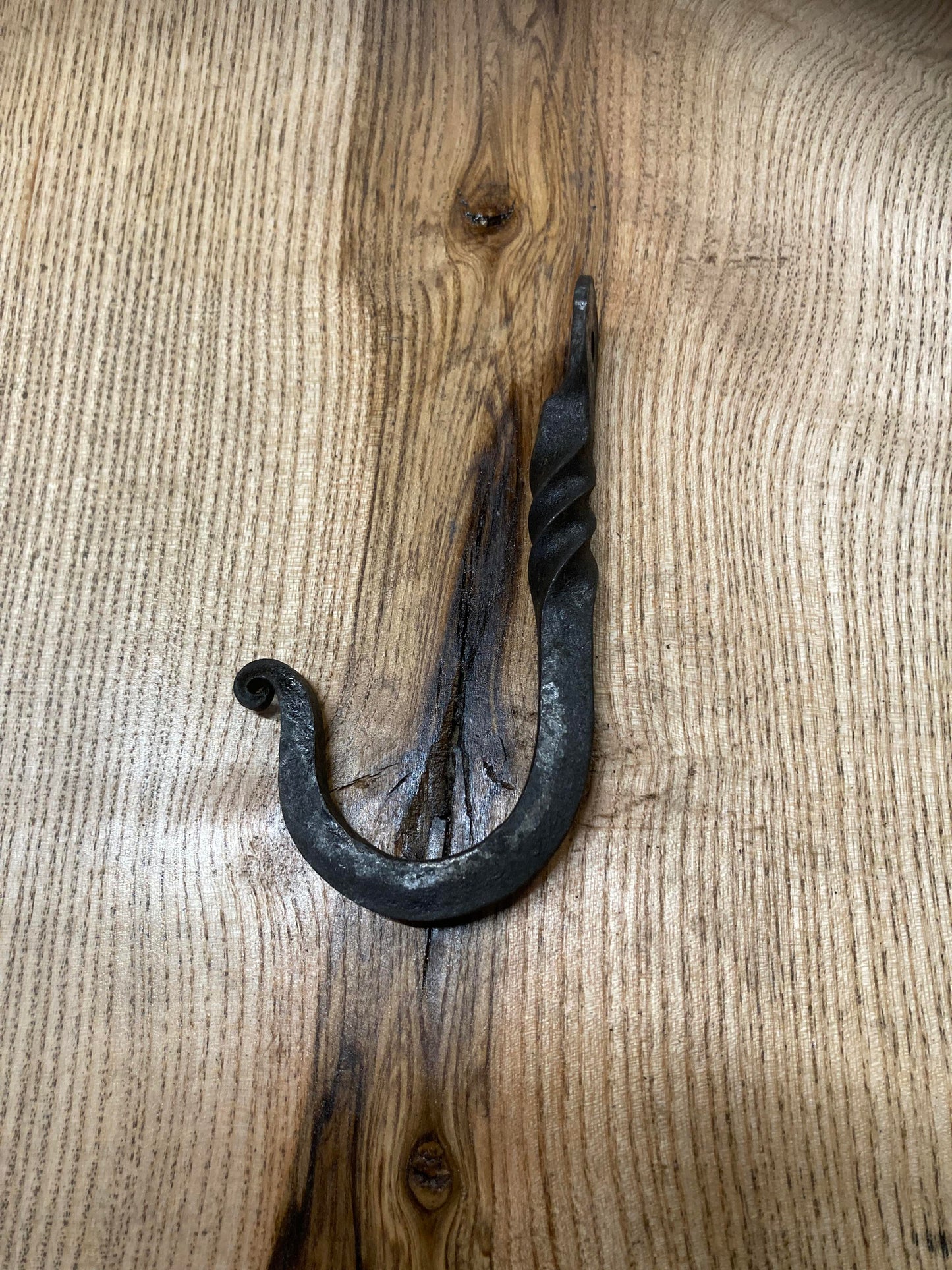 Hand forged square twisted hooks