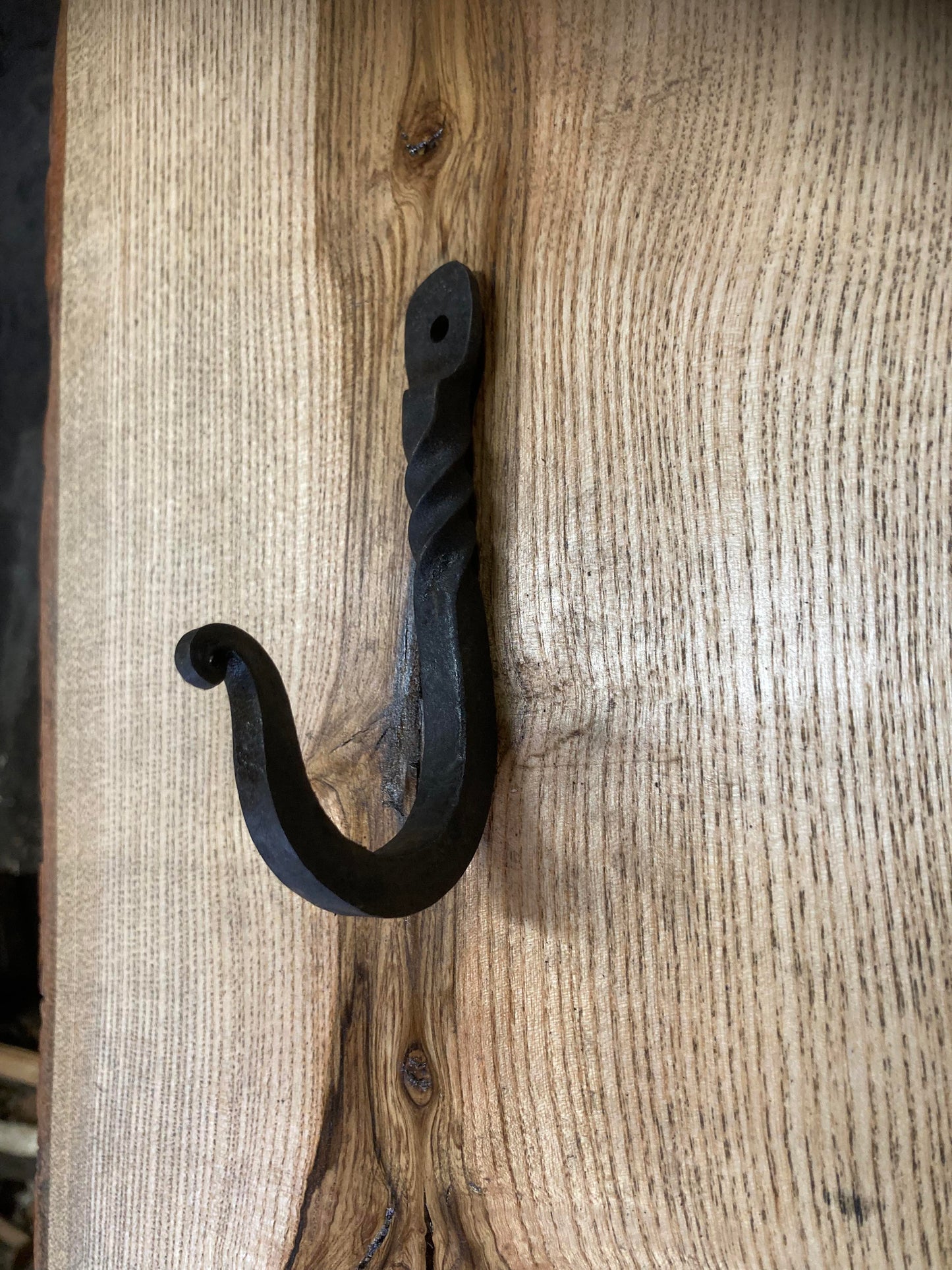 Hand forged square twisted hooks