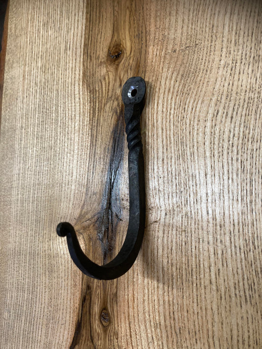 Hand forged square twisted hooks