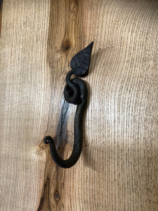 Hand forged Leaf hook