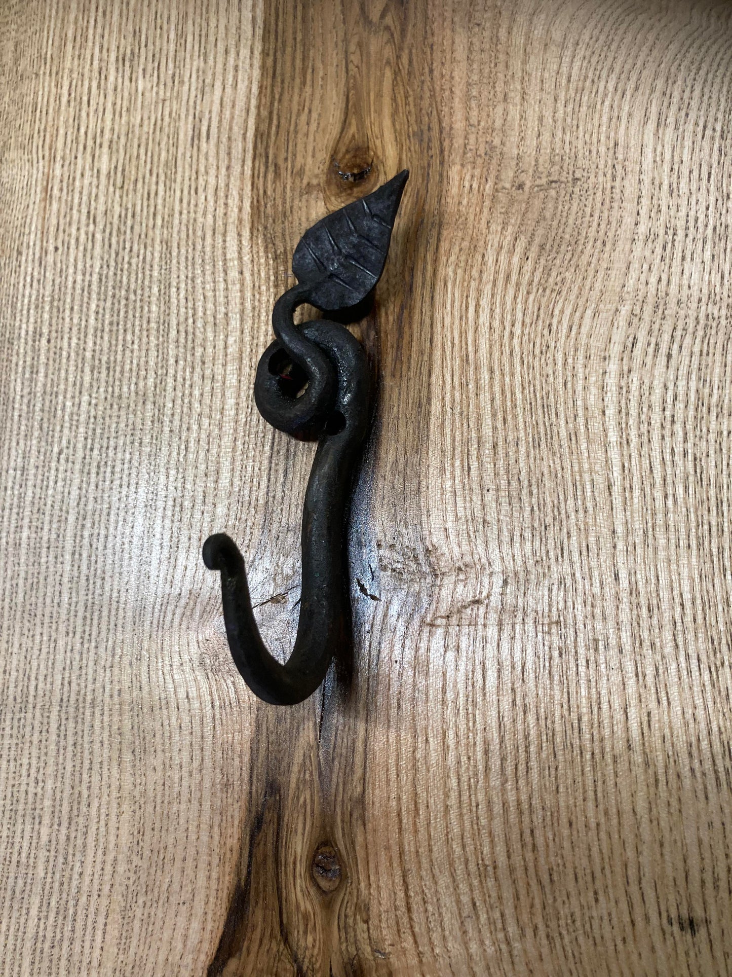 Hand forged Leaf hook